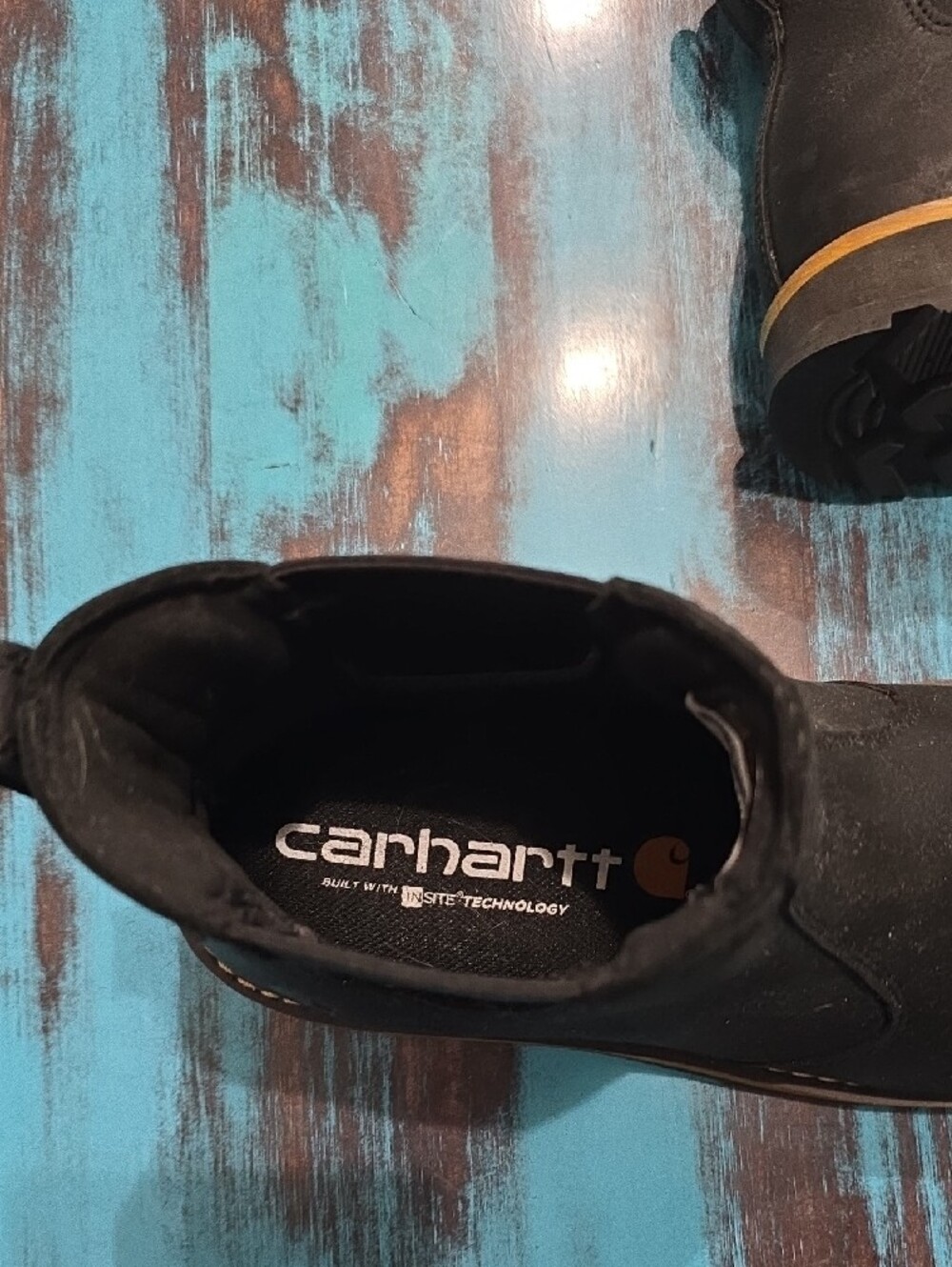 Carhartt Women's Ankle Chelsea Boots — Black with Tan Sole - Picture 3 of 4